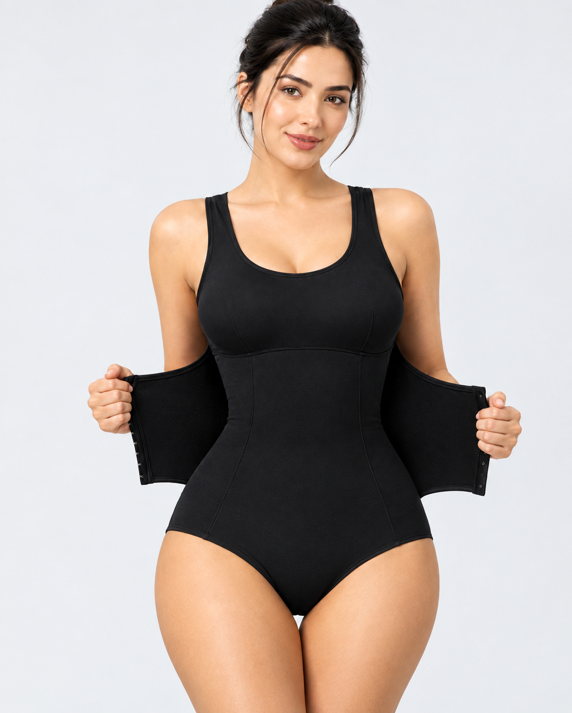 Muscles Rise Zipper Waist Shaper Bodysuit