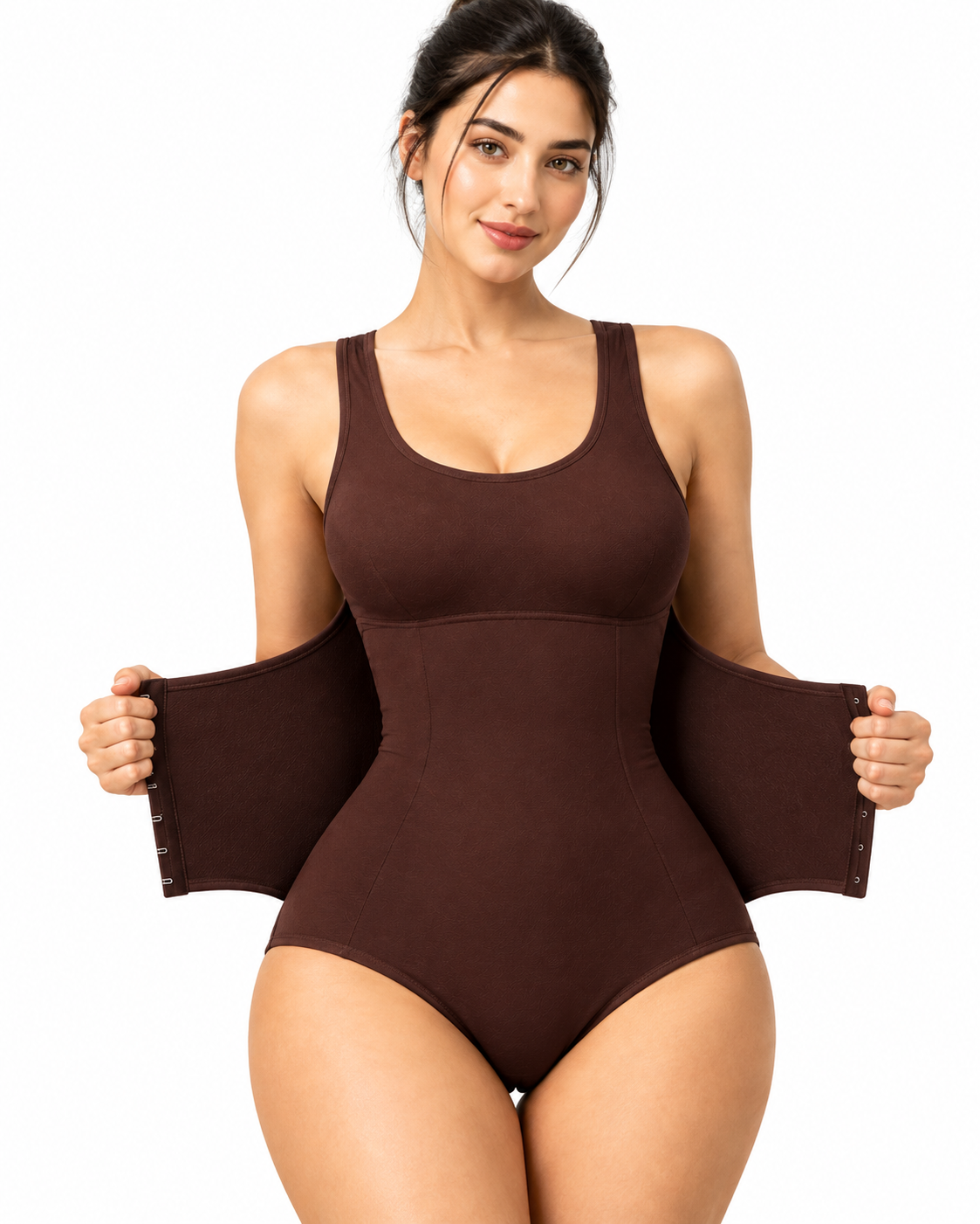 Muscles Rise Zipper Waist Shaper Bodysuit
