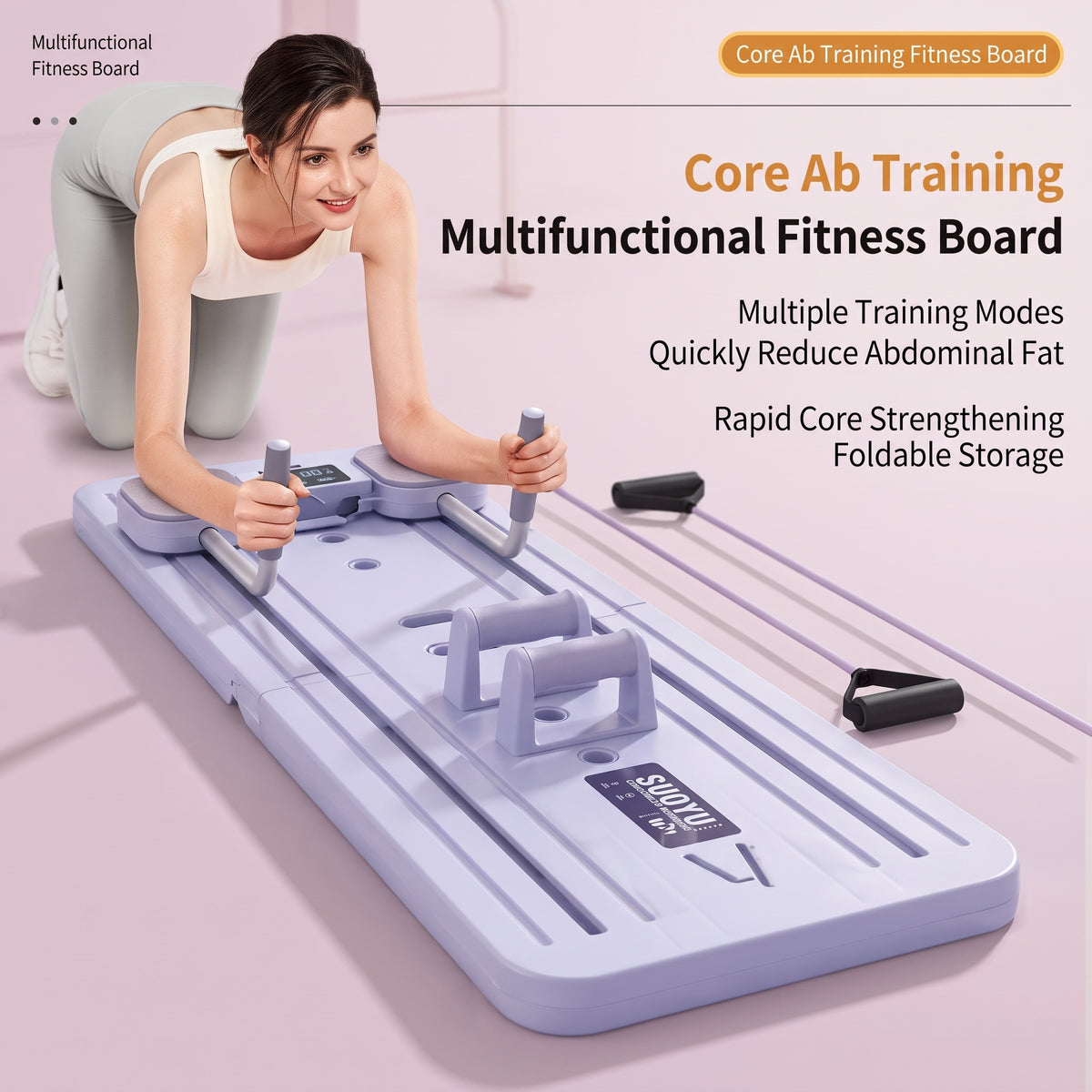 Muscles Rise 6-in-1 Foldable Pilates Reformer Board