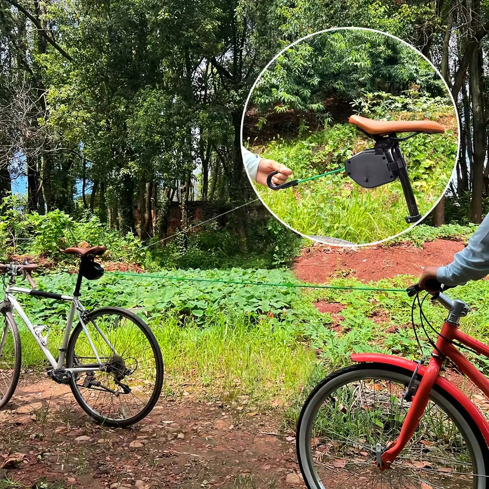Muscles Rise Portable Bicycle Tow Rope – Elastic Bike Traction System for Parent-Child Cycling & Outdoor Adventures