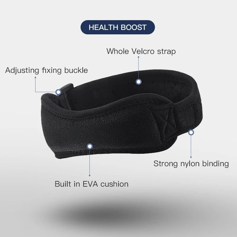 Muscles Rise Adjustable Patellar Tendon Knee Strap – Compression Support Brace for Basketball & Sports