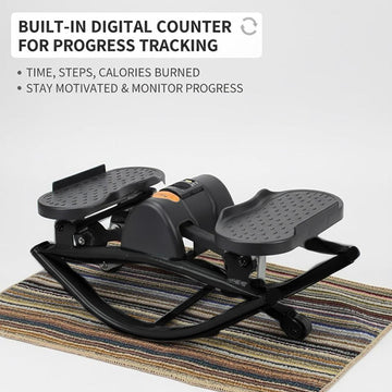 Muscles Rise Silent Lateral Stepper with Pull Rope | Full-Body Home Workout