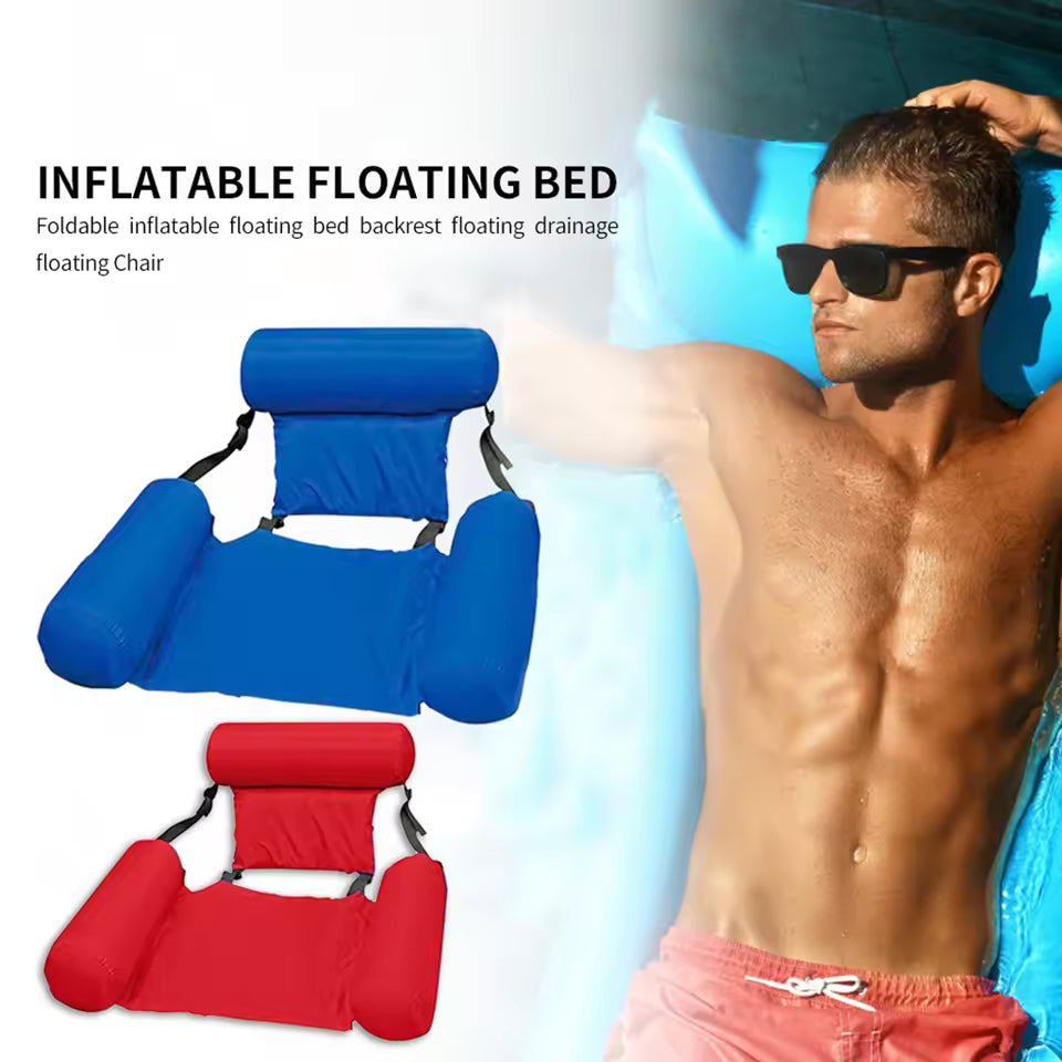 Muscles Rise Inflatable Pool Hammock Float – Floating Water Lounge for Swimming Pools, Beach & Summer Relaxation