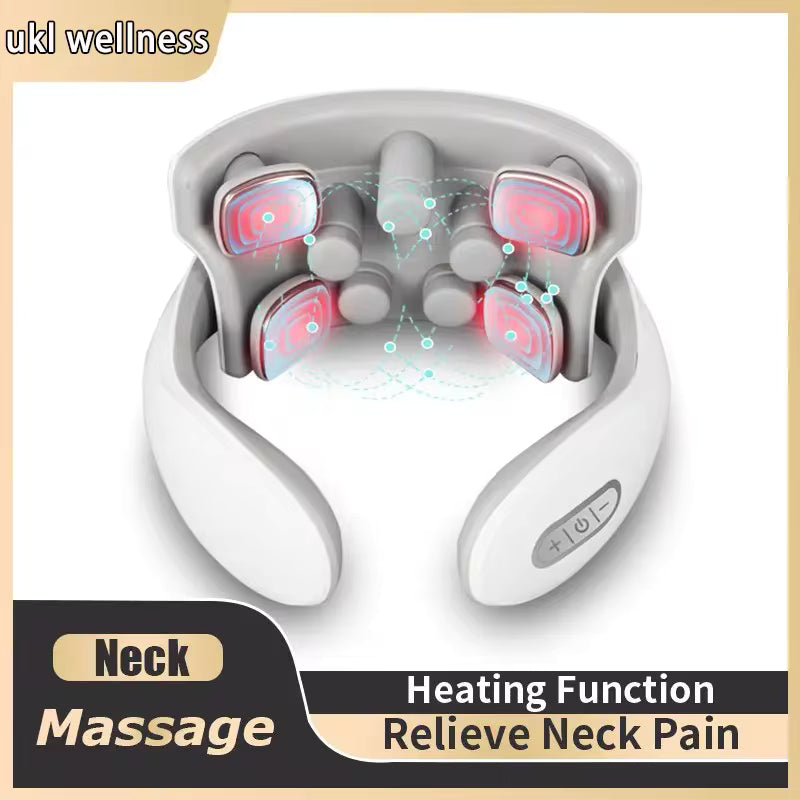 Muscles Rise Smart Neck Massager – Rechargeable Pulse Therapy Device with Heat & Vibration Massage