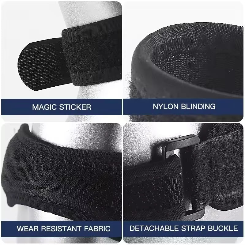 Muscles Rise Adjustable Patellar Tendon Knee Strap – Compression Support Brace for Basketball & Sports