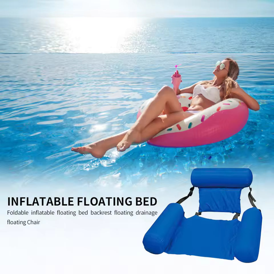 Muscles Rise Inflatable Pool Hammock Float – Floating Water Lounge for Swimming Pools, Beach & Summer Relaxation