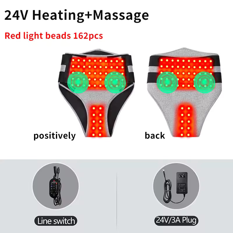 Muscles Rise Heated Menstrual Relief Belt – Red Light Therapy & Abdominal Massage for Comfort and Warmth