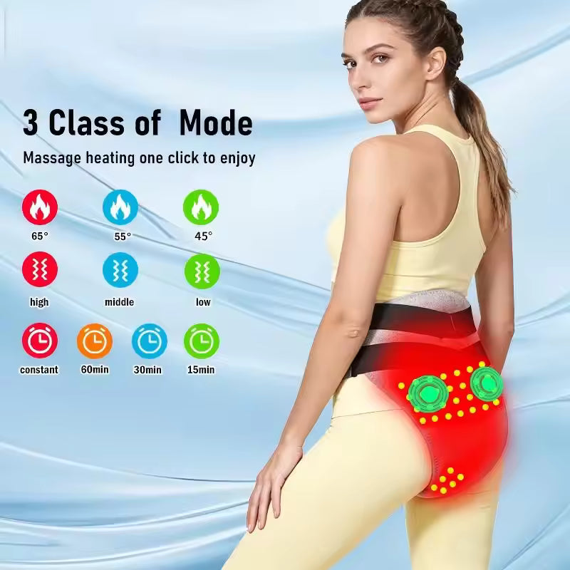 Muscles Rise Heated Menstrual Relief Belt – Red Light Therapy & Abdominal Massage for Comfort and Warmth