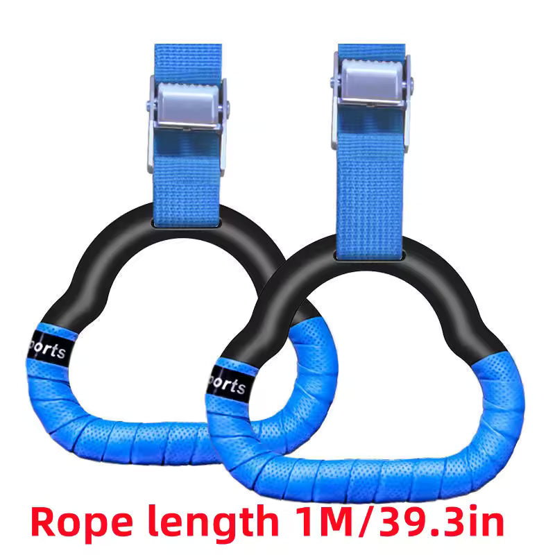 Muscles Rise Gymnastics Rings with Adjustable Straps – Non-Slip Fitness Rings for Kids & Family Training