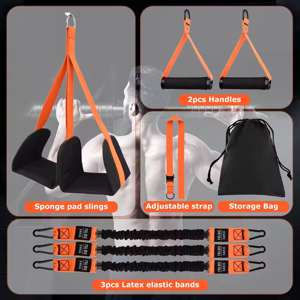Muscles Rise Pull-Up Assistance Resistance Bands Set – Strength Training, Stretching & Full Body Workouts
