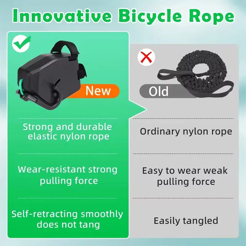 Muscles Rise Portable Bicycle Tow Rope – Elastic Bike Traction System for Parent-Child Cycling & Outdoor Adventures