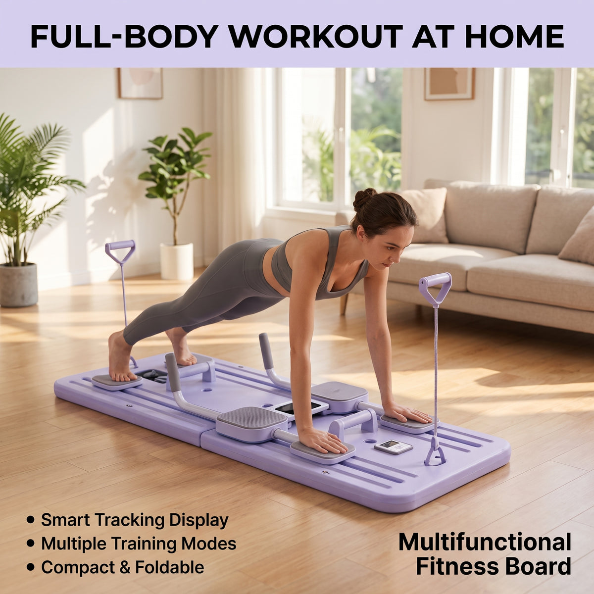 Muscles Rise 6-in-1 Foldable Pilates Reformer Board